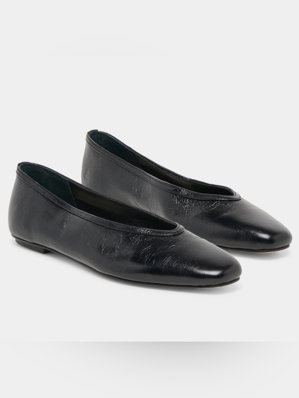 Dolce Vita Caret Black Leather Ballet Flats Size 7.5